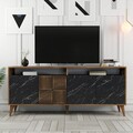 Consola, Hommy Craft, Milan, 180 x 78.6 x 35 cm, pal melaminat, nuc/negru