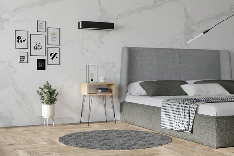 Noptiera, Asse Home, Tenby, 45x63x30 cm, PAL, Stejar / Negru 45x63x30 imagine 2022