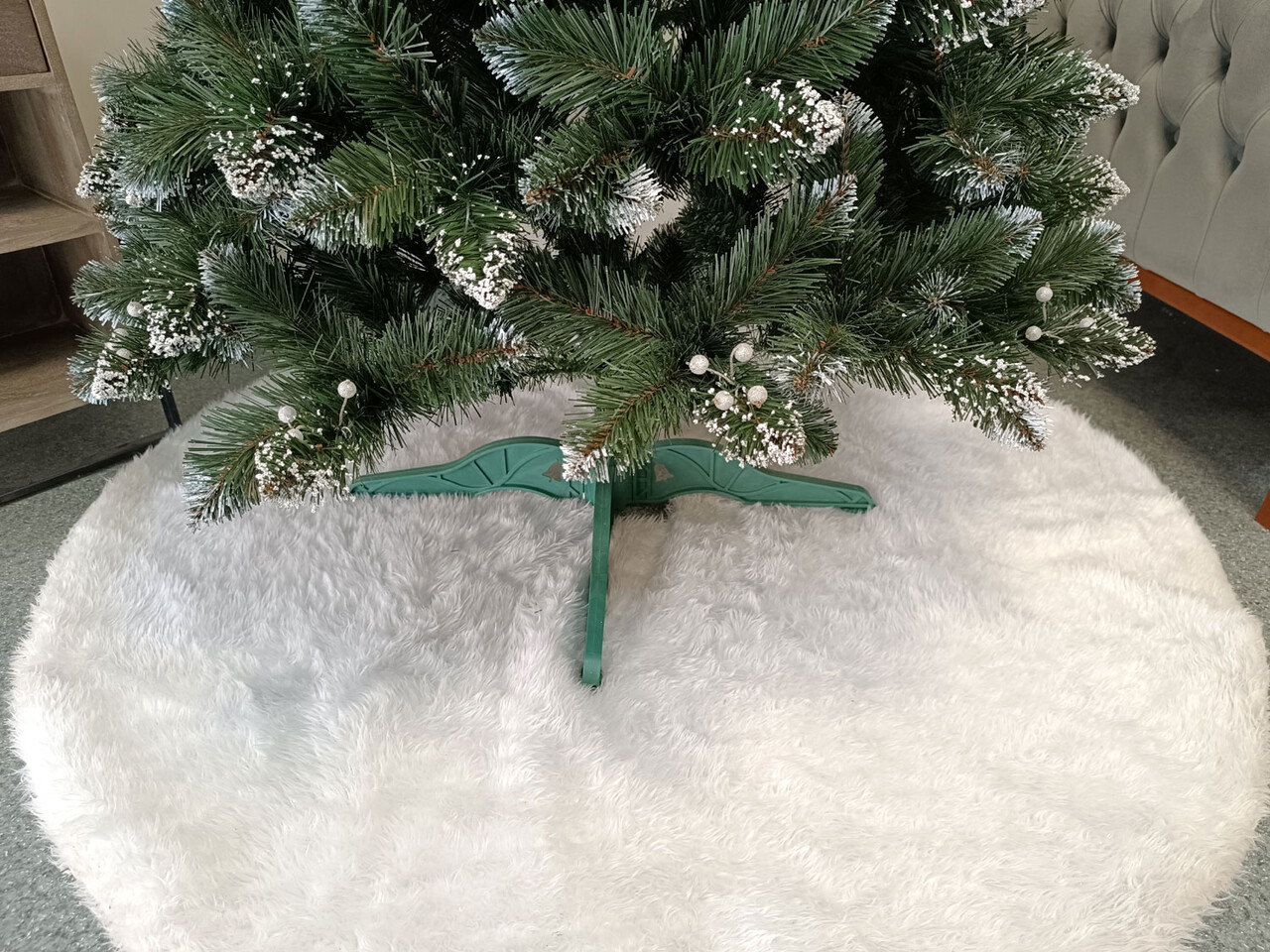 Brad artificial Christmas Deluxe by Sersimo, Crystal nins cu merisoare, 2D, 200cm — imaginea 14