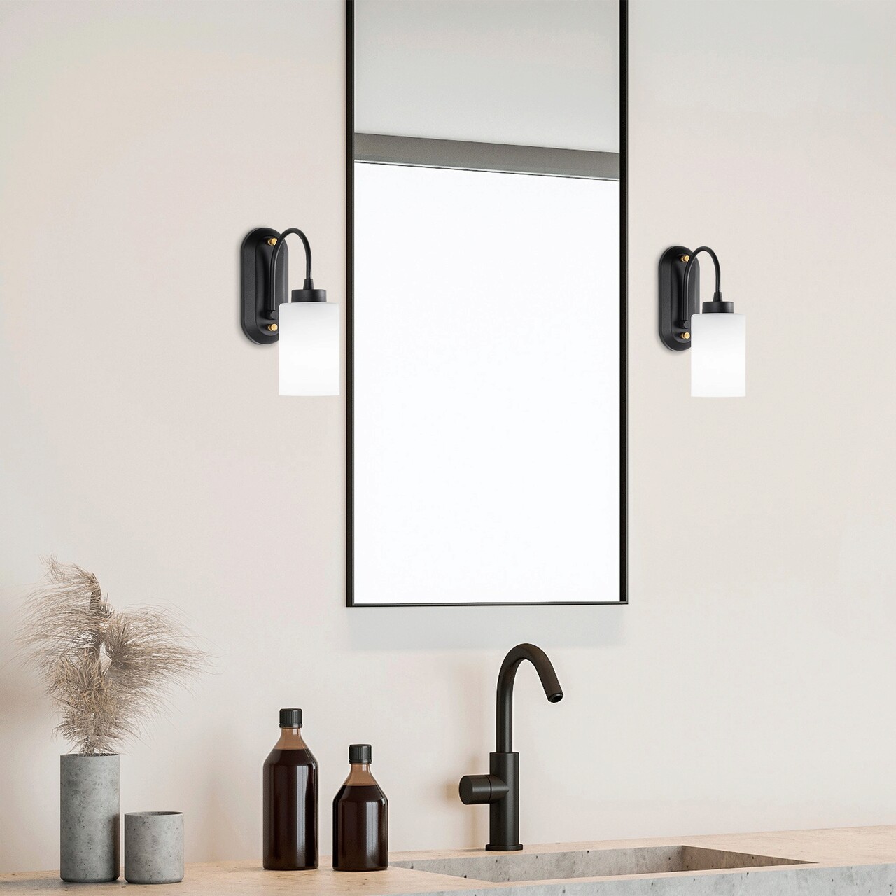Aplica de perete, Fulgor, 942FLG2202, Metal, Alb/Negru - 2 | YEO