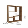 Raft de perete, Hanah Home, Myra09, 70.8x74.4x20 cm, Maro