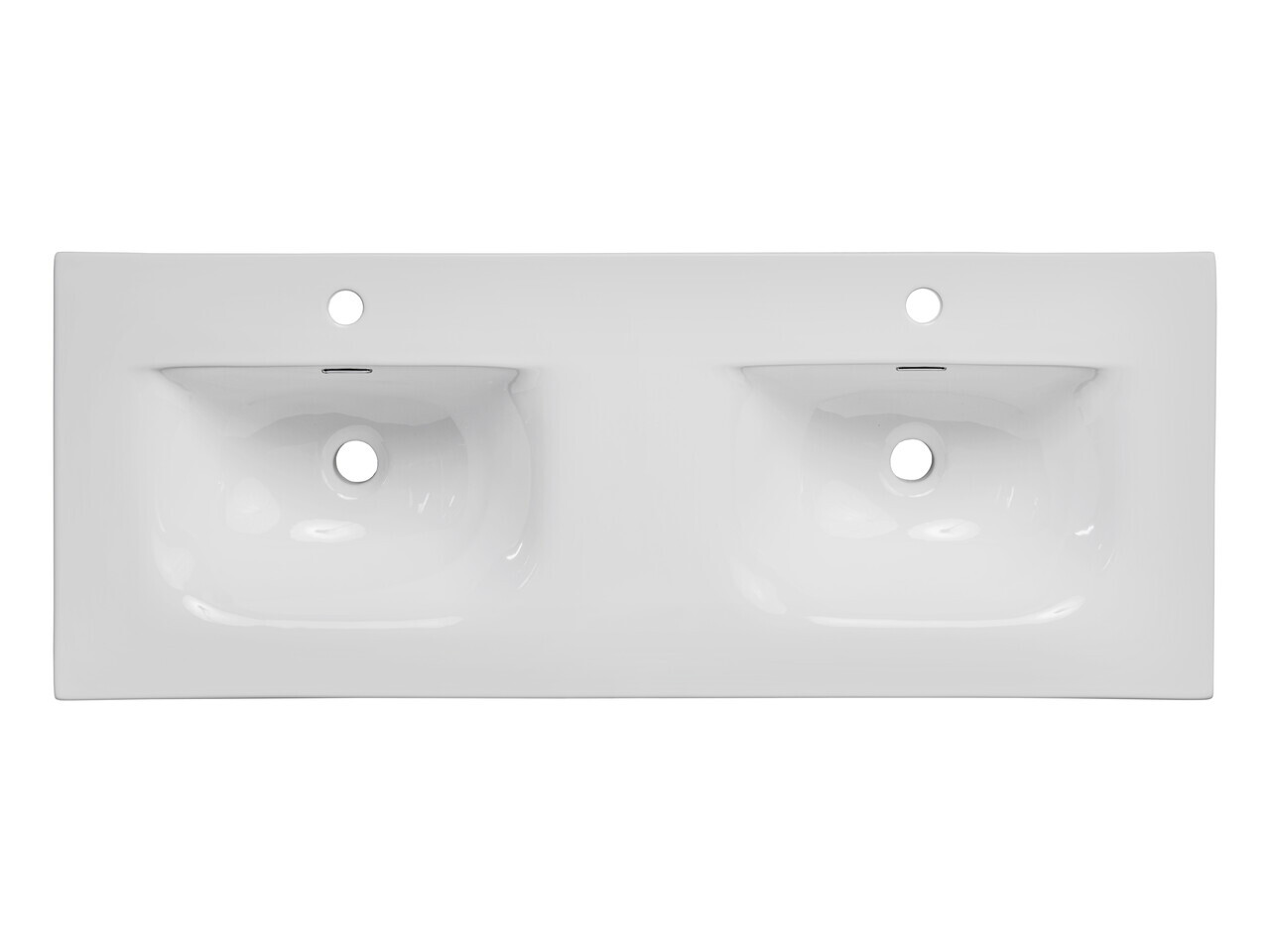 Set dulap de baie cu lavoar dublu si sifon, 120 cm Sky, Adel Black, Comad, MDF/PAL laminat, negru mat — imaginea 2