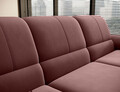 Coltar extensibil stanga 3 locuri ELTAP, LT-24LU, Siber, 270x186x93 cm, lemn/poliester, roz inchis