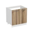Dulap pentru bucatarie, Hanah Home, Minar, 80x87x58 cm, Alb / Dore