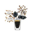 Decoratiune de perete, Flowers in Pots 2, Metal, Dimensiune: 47 x 55 cm, Multicolor