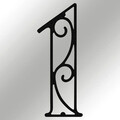 Numar casa pentru poarta/usa One, metal, 6 x 15 cm, negru, cifra 1