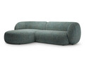 Coltar stanga 3 locuri, Kate, Micadoni, 285x176x76 cm, tesatura structurata, albastru melanj