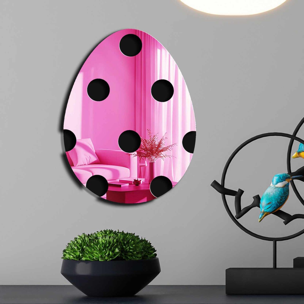 Oglinda decorativa, EAS003PINK, Partea de jos: 100% EVA (Grosime: 10 mm), Roz - view 2