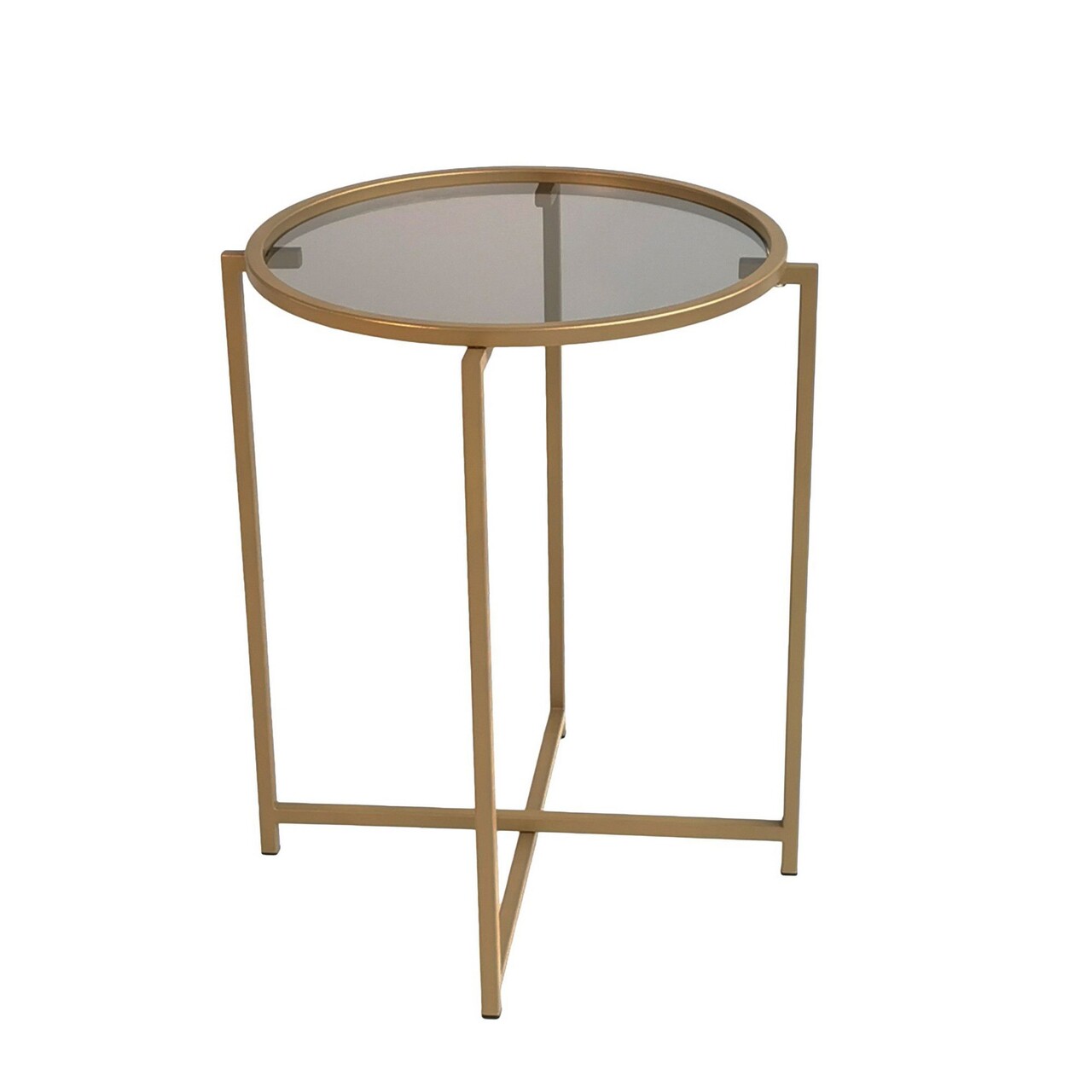 Masuta de cafea, Hanah Home, S407U, 50x60x50 cm, Aur / Fume - view 7