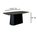 Masuta de cafea, Rotexa, Lilyum Large, 100x42x54 cm, MDF , Negru