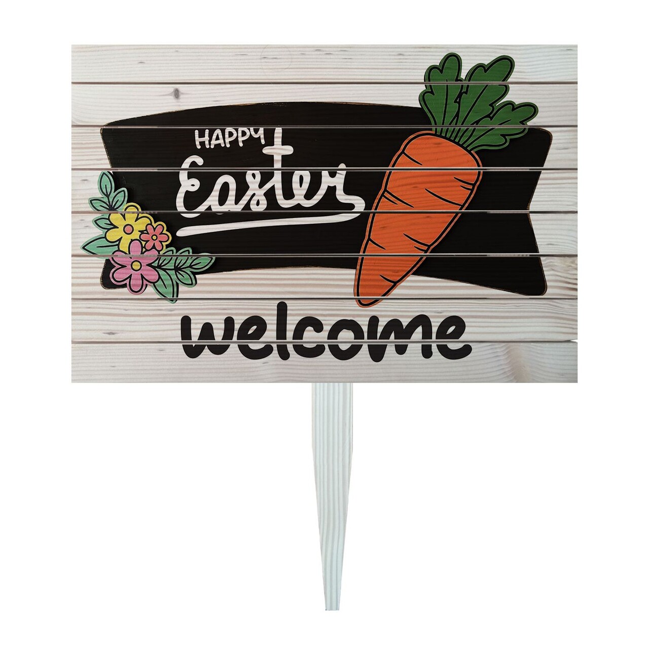 Semn de curte, Modern Easter Welcome, 58x38 cm, Multicolor - imagine 3