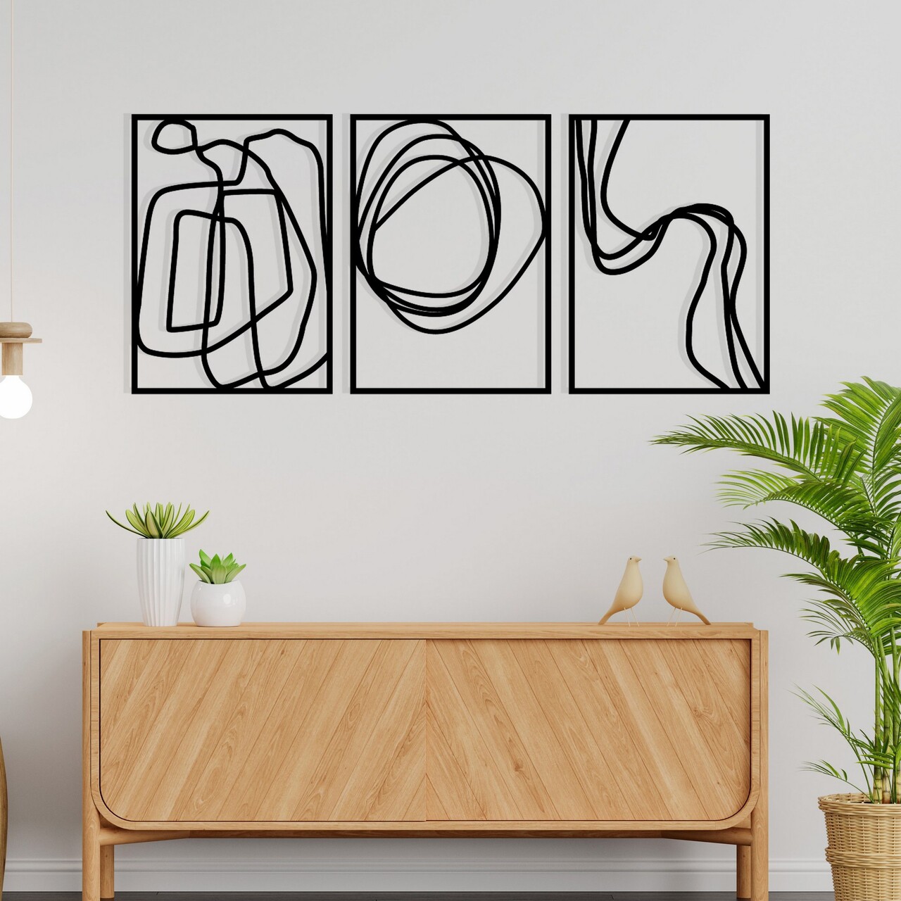 Decoratiune de perete, Achermus, Dimensiune: 120 x 54 cm, Negru - view 2