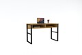 Birou, Puqa Design, Misto, 120 x 72 x 60 cm, pal melaminat/metal, stejar/negru