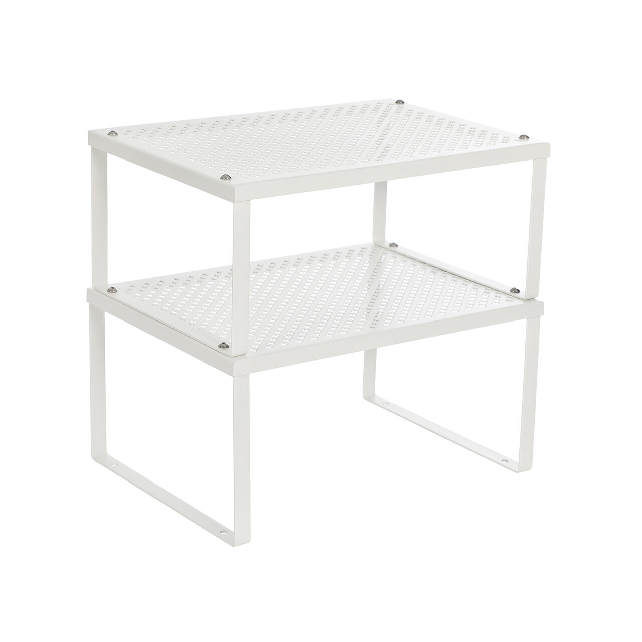 Set 4 organizatoare dulap bucatarie, Songmics, 32x22.9x15.4 cm, metal, alb/argintiu - imagine 6