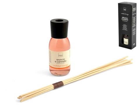 Difuzor cu parfum de camera si betisoare Orange Cinnamon, H&H, 100 ml