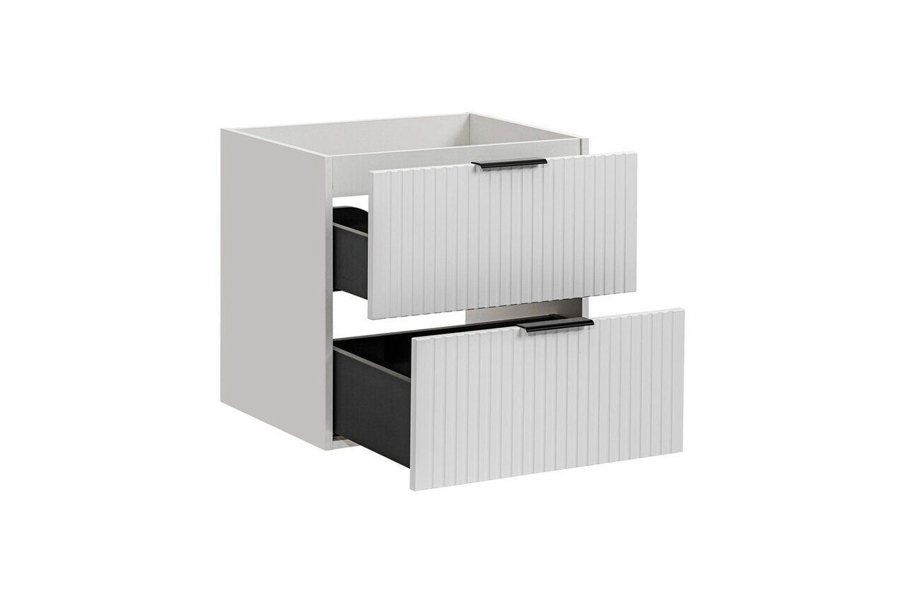Set mobilier baie Adel White Artisan 120 cm HC, dulap inalt si masca dubla lavoar, Comad, MDF/PAL, alb mat/stejar — imaginea 7
