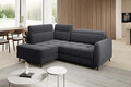 Coltar extensibil dreapta 3 locuri ELTAP, RT-05AS, Barea, 208x160x100 cm, lemn/poliester, gri inchis