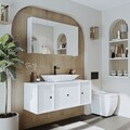 Set Dulap de Baie cu Chiuvetă și Oglindă (2 Piese), Hanah Home, 2550, MDF, Alb