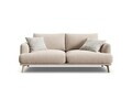 Canapea 2 locuri, Naomi, Micadoni Home, 170x95x75 cm, catifea, bej