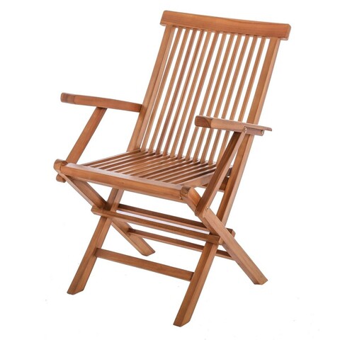 Scaun pliabil pentru gradina Kayla, 56 x 60 x 90 cm, lemn de tec, natural BigBuy Home
