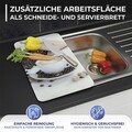 Set 2 protectii universale pentru aragaz Cafe Aromatica, Wenko, 30x52x1.8-5 cm, sticla temperata, multicolor