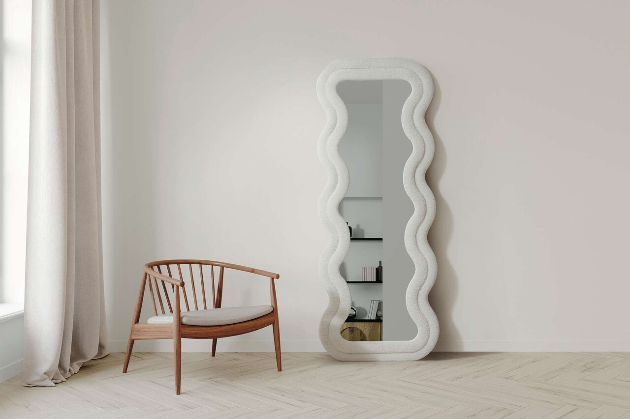 Oglinda Cheval Hanah Home Mundo 65x170 cm MDF  Crem