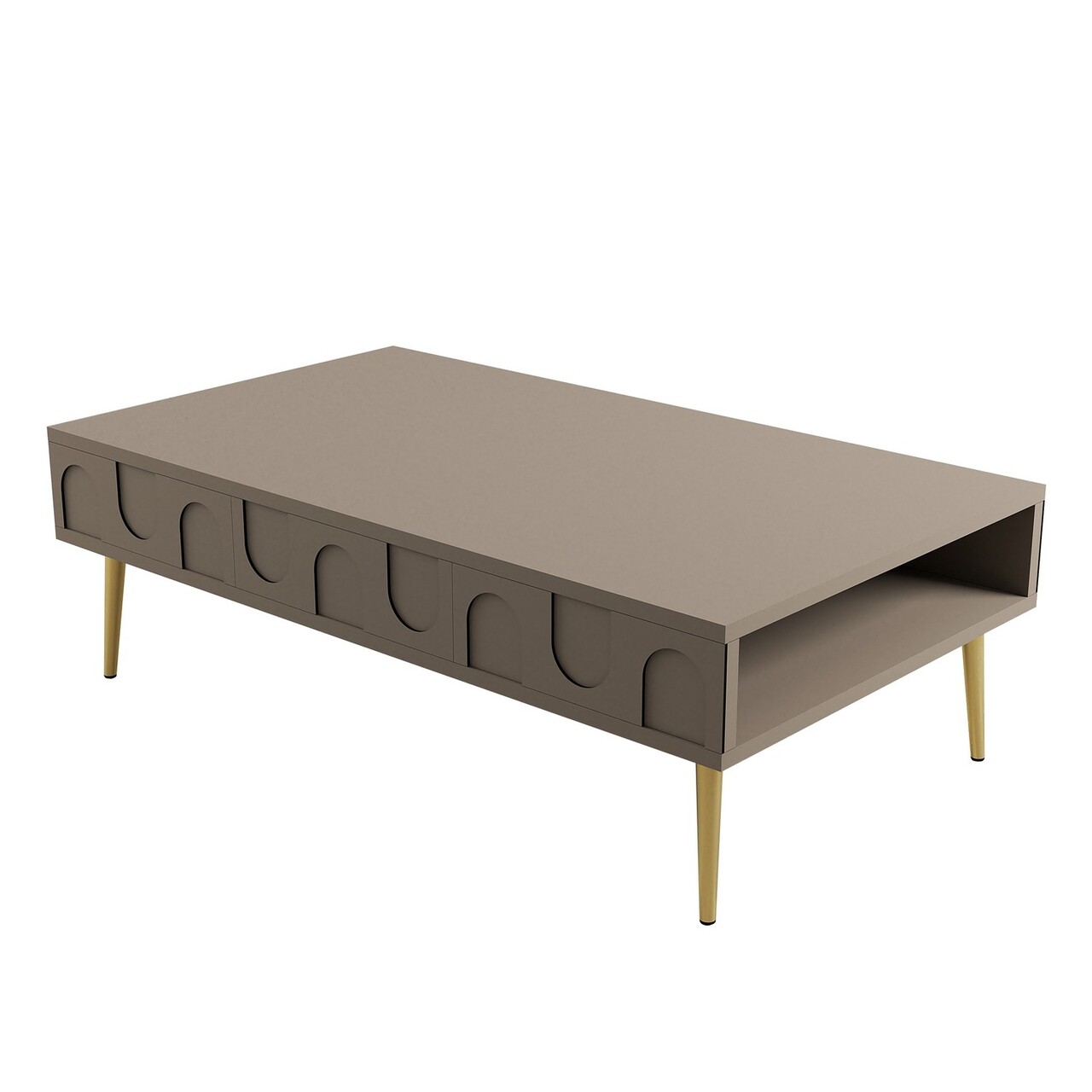 Masuta de cafea, Hommy Craft, Lyon 33, 105x33.6x60 cm, PAL, Atlas / Aur - 2 | YEO