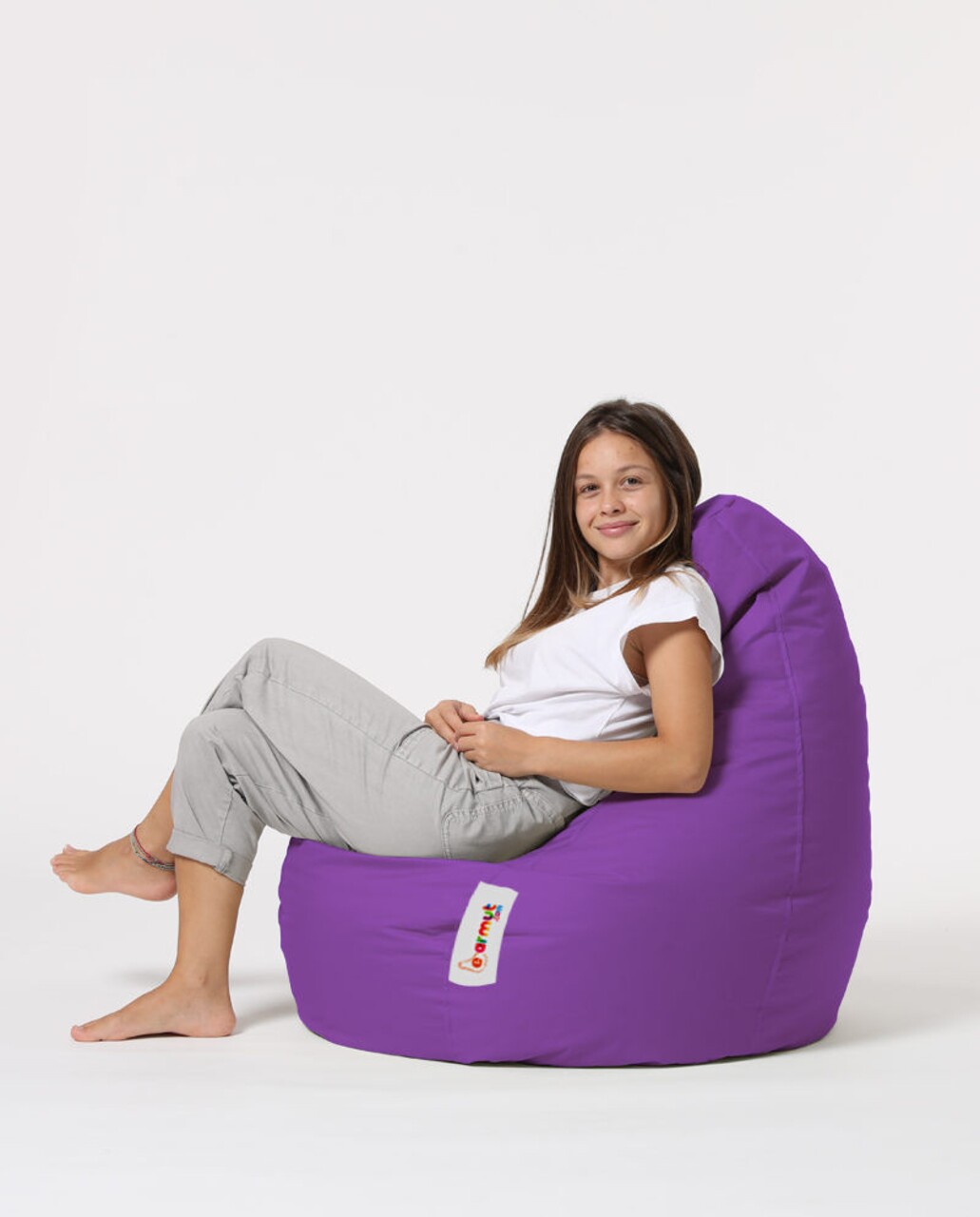 Fotoliu Puf, Bean Bag, Ferndale Drop L, 80 X 80 Cm, Poliester Impermeabil, Mov