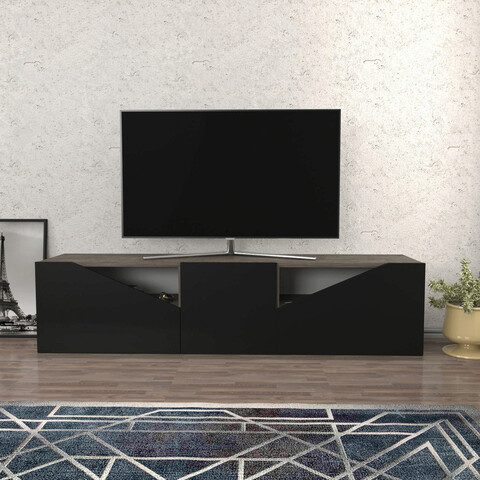 Comoda TV, Retricy, Carson, 160×35.3×40 cm, PAL, Wenge / Antracit 160x35.3x40