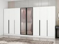 Dulap pentru haine, Hanah Home, Nisa, 360x210x52 cm, Alb