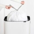 Cos de gunoi cu soft touch, Brabantia, Bo Touch, 60 L, 31.2x54.5x81.5 cm, otel, alb