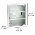 Dulapior pentru medicamente, Wenko, Medicine Chest, 30 x 40 cm, inox/sticla