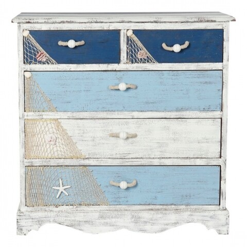 Comoda cu 5 sertare, dkd home decor, 80 x 40 x 80 cm, mdf, multicolor