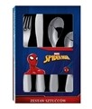 Set tacamuri 4 piese pentru copii Spiderman, Marvel, inox, argintiu