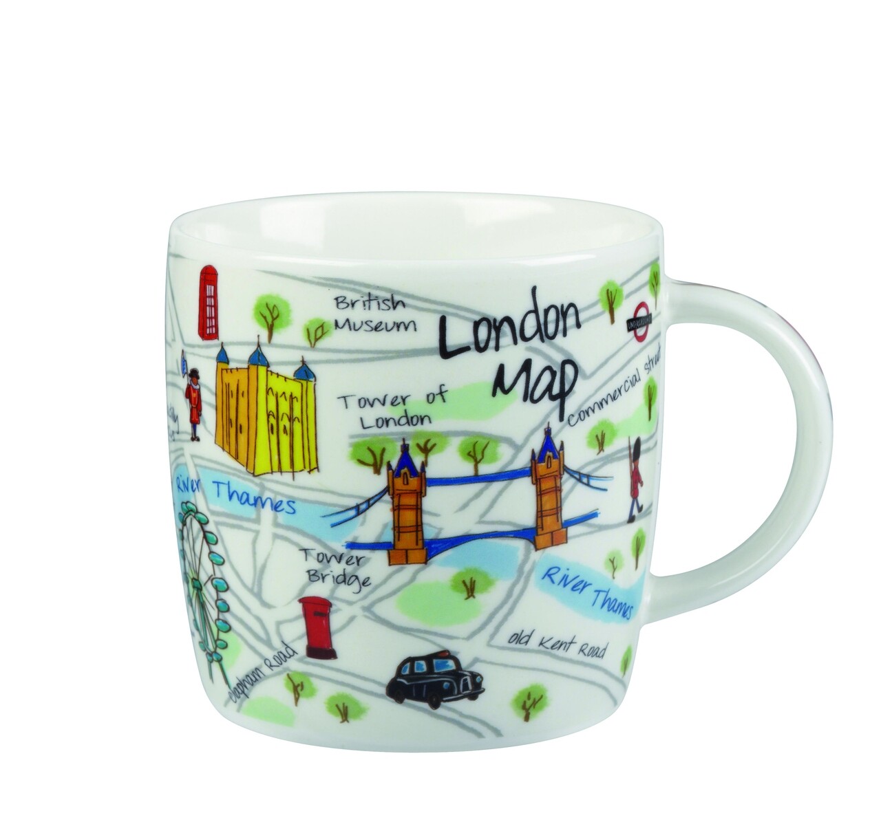 Cana In Cutie Cadou, London Maps, Churchill, Portelan Fine China, 285 Ml