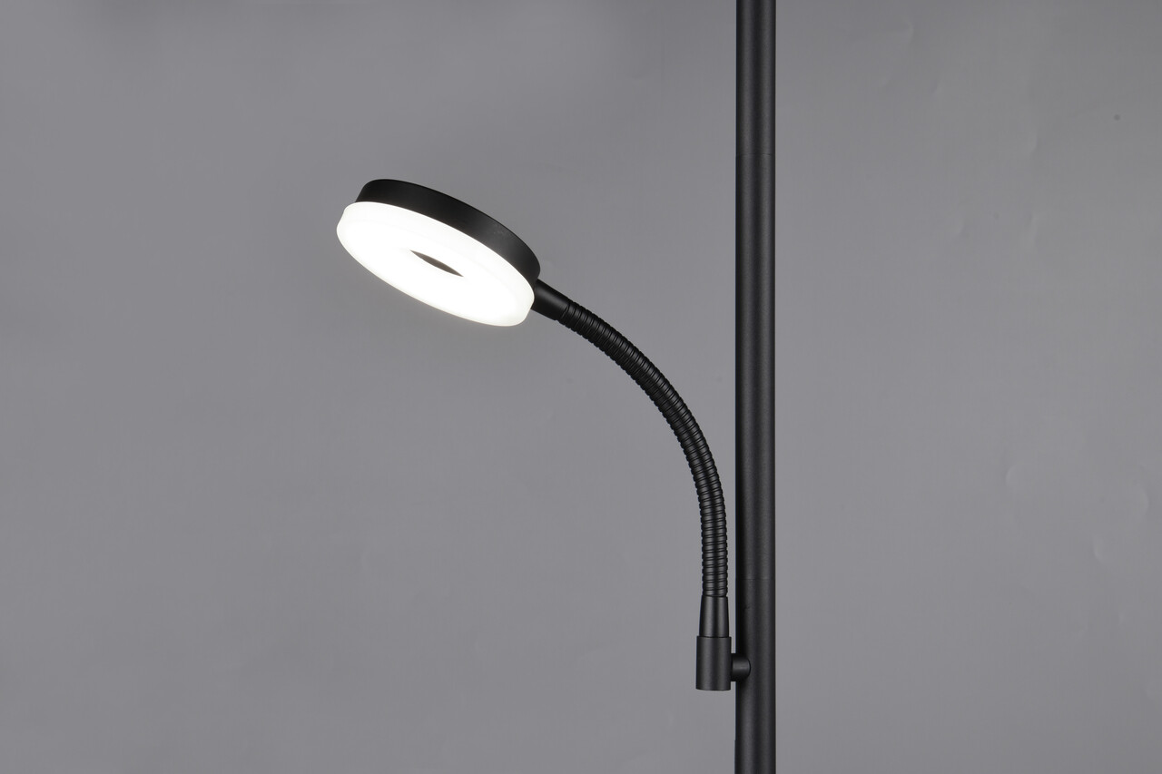 Lampadar Specter, RL NOW, 25/9.3x178 cm, 17W/4.5, 2x SMD, metal, negru mat