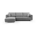 Coltar extensibil stanga 4 locuri ELTAP, LT-04NU, Dalia, 289x190x95 cm, lemn/poliester, gri