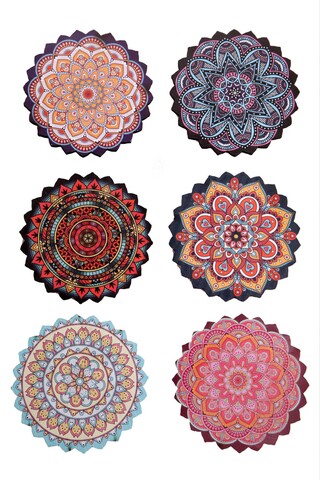 Set 6 suporturi pentru pahare mln, rowe, 10x10 cm, sticla
