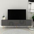 Comoda TV, Olivia, Dekol2, Antracit / Aur