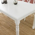 Set masa extensibila si 4 scaune, Fairfax, Albero27, Lemn de fag , Alb