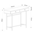 Consola Esta, Elegance, 100x35x86 cm, natural/negru