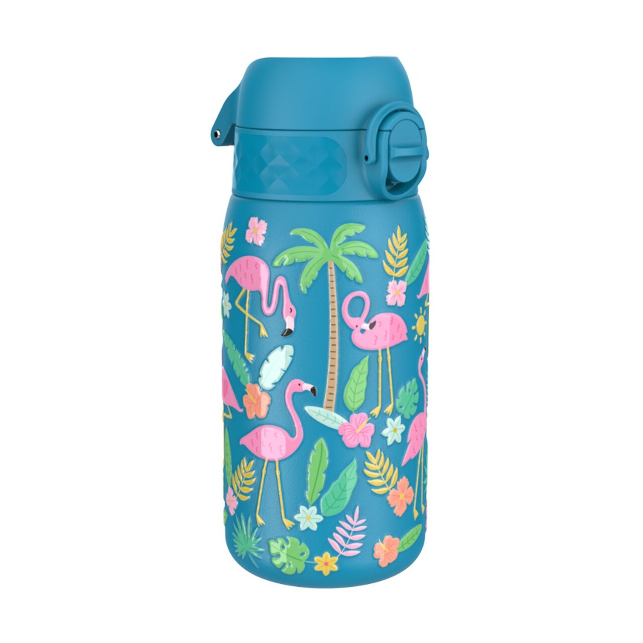 Sticla apa pentru copii, inox, 400ml, Flamingos - Ion8