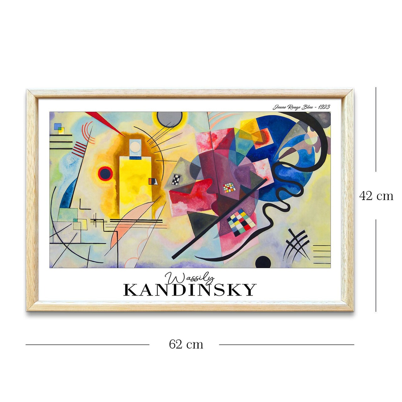 Tablou decorativ, 4262AHSKANDINSKY-014, Fundal: 100% MDF (Grosime: 2,7 mm), Multicolor - view 5