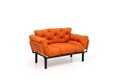 Canapea extensibilă de grădină cu 2 locuri, Atelier del Sofa, 859FTN2909, Portocaliu
