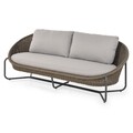 Canapea cu 3 locuri, Sun,  L.210 l.85 H.76 cm, aluminiu, antracit/gri