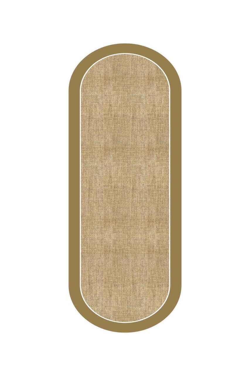 Covor, CLR-7027-OVAL-KAHVE-11, 160x230 cm, Poliester, Bej — imaginea 2