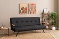 Canapea extensibila cu 3 locuri, Futon, 859FTN2904, Metal , Negru