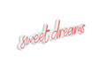 Decoratiune luminoasa LED, Sweet Dreams, Benzi flexibile de neon, DC 12 V, Roz