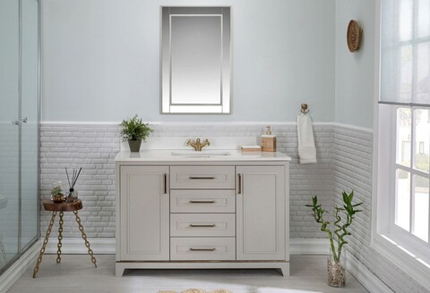 Set mobilier de baie (2 piese), jussara, ontario 48, gri