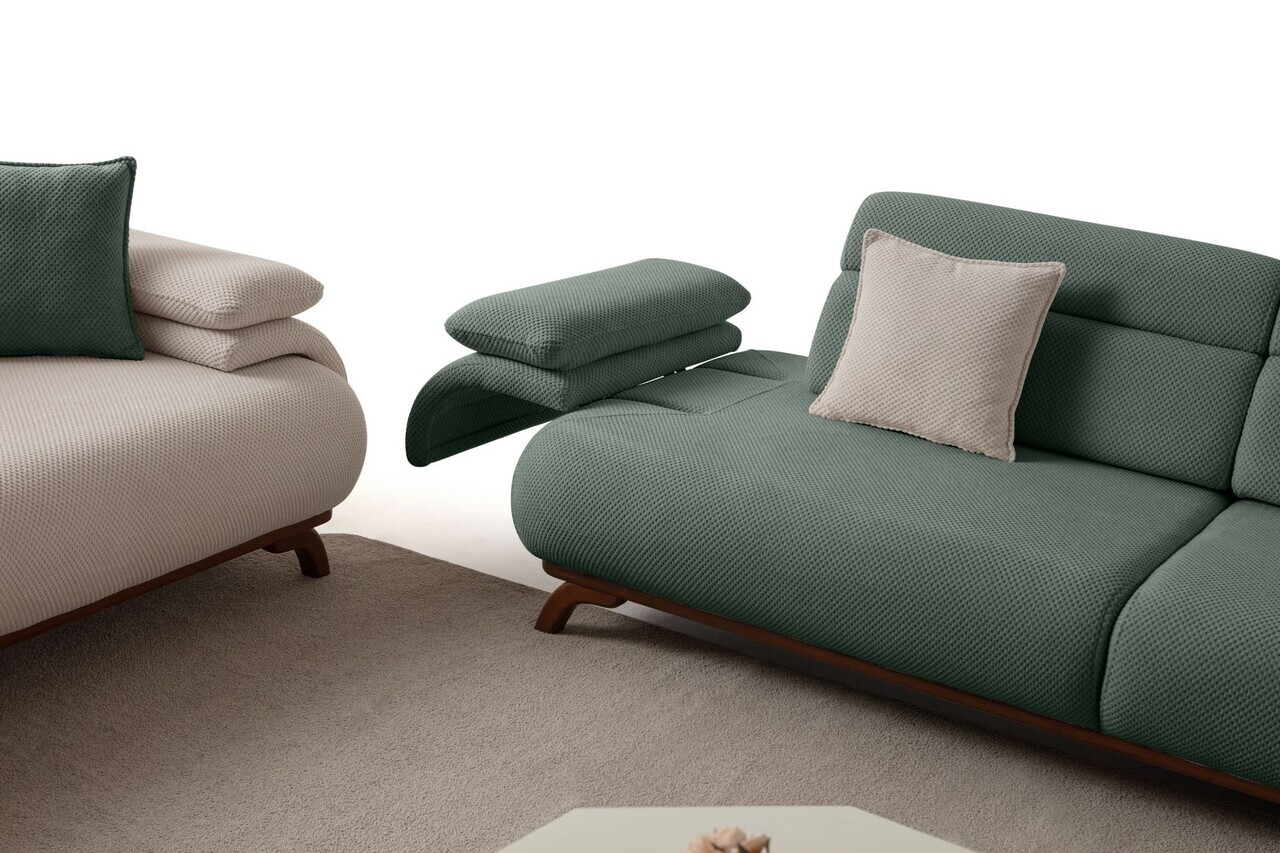 Canapea 3 locuri, Atelier del Sofa, 752EST1148, Lemn de carpen/PAL melaminat, Verde - view 8